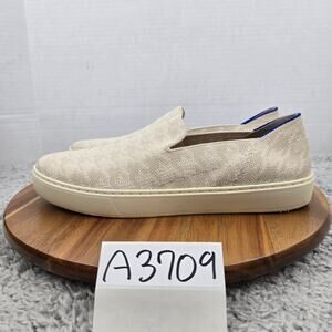 Rothy's Womens 10 The Original Slip On Sneaker Ivory Houndstooth Daily Lifestyle